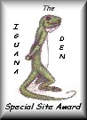 Iguana Den Special Site award picture