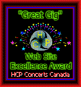 "The Heavelution Concerts Canada "Great Gig" Web Site Excellence Award 